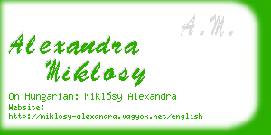 alexandra miklosy business card